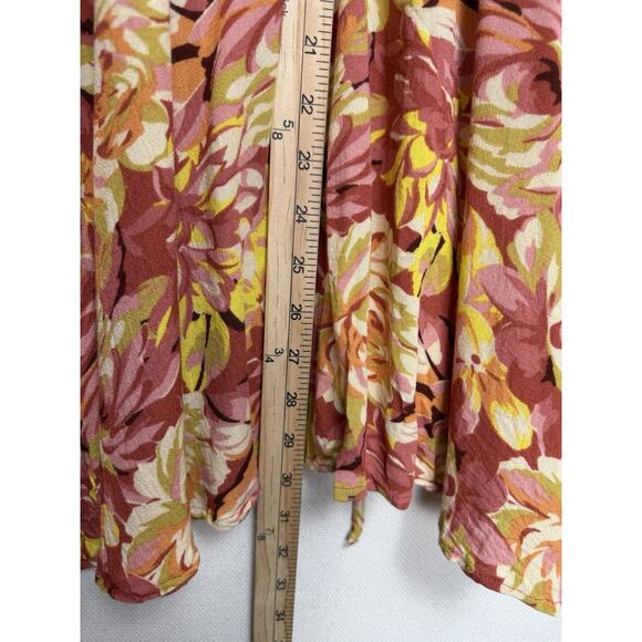 Torrid Plus SZ 4 Blouse Top Floral Ruffled V-Neck Long Sleeves Drawstring Waist - Picture 15 of 15